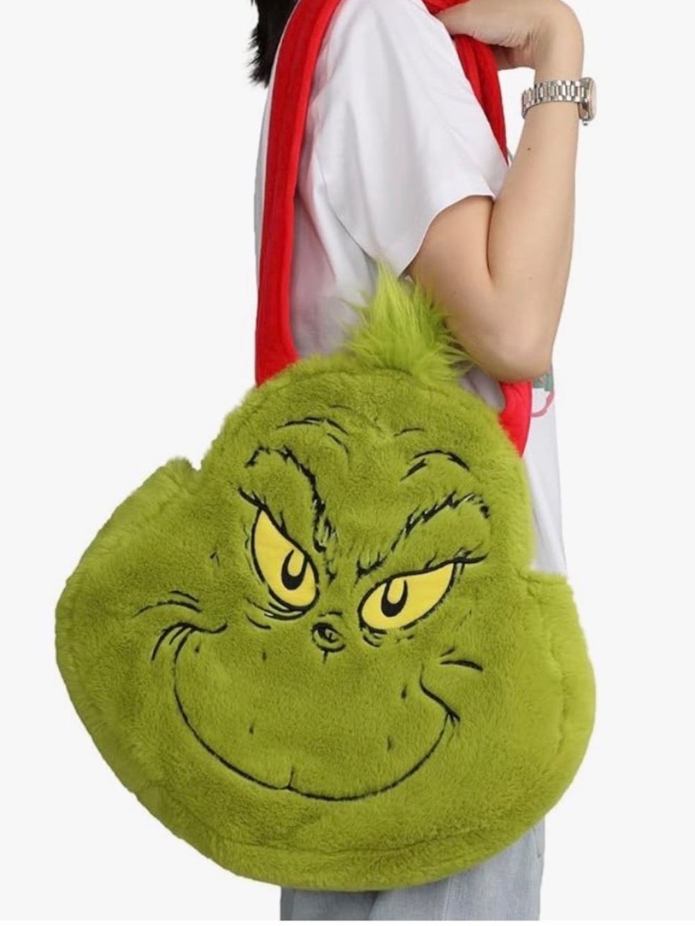 Dr. Seuss’ The Grinch Plush Tote Bag & Wallet Set - Officially Licensed - Picture 15 of 16